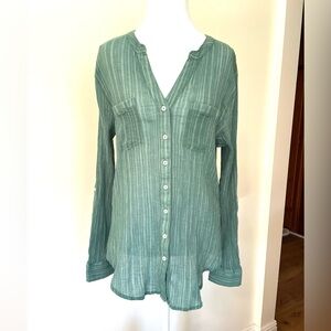 Carve Designs Teal Button‎ Down Shirt